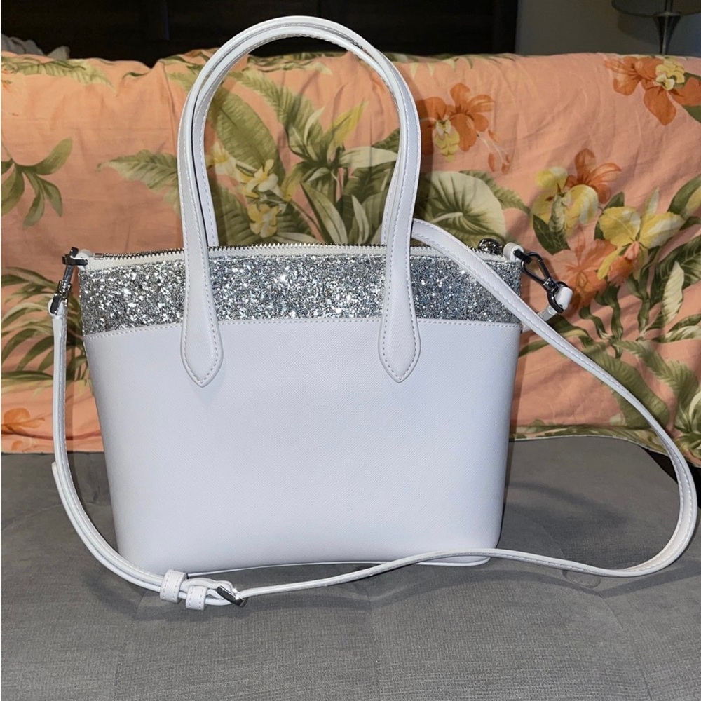 Kate Spade silver and sequence purse